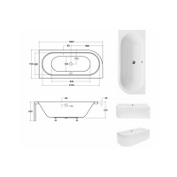 Акрилова ванна Besco Avita 160x75 L, асиметрична (WAV-160-NL)